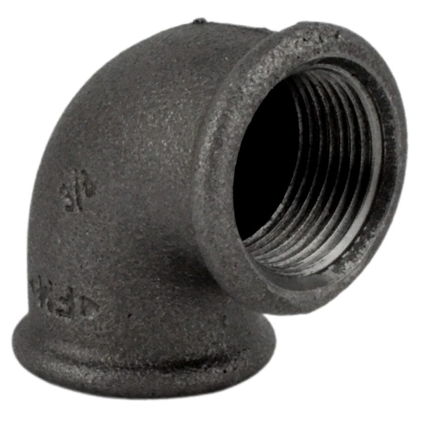 Coude petit rayon 90° F/F fonte noire