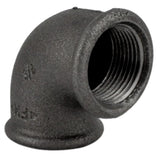 Coude petit rayon 90° F/F fonte noire