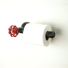 Dérouleur de papier WC avec volant rouge en fonte