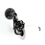 dérouleur papier toilette en vanne à volant noir