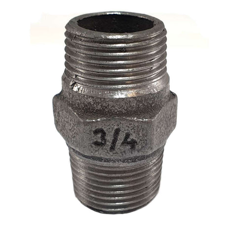Mamelon Droite/Gauche MM fonte noire filetage 3/4" Ø27 sur filets 