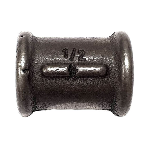 Manchon Droite/Gauche FF fonte noire filetage 1/2" Ø21 sur filets 
