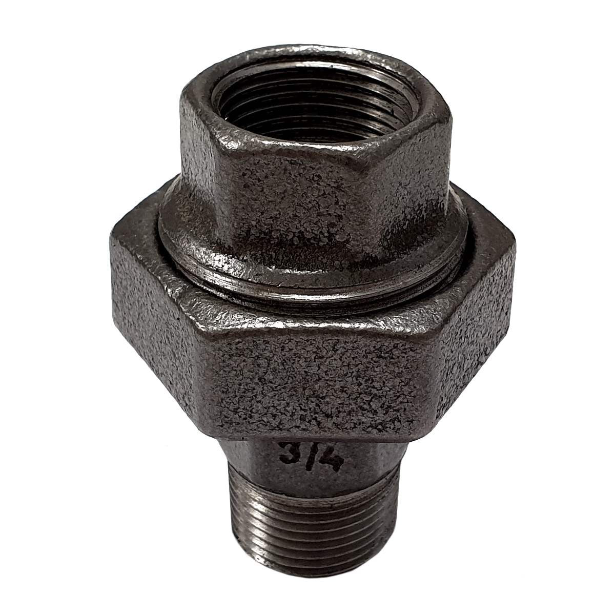 Raccord fonte noire union conique Mal/Fem