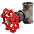 raccord style vanne 3/4'' volant rouge