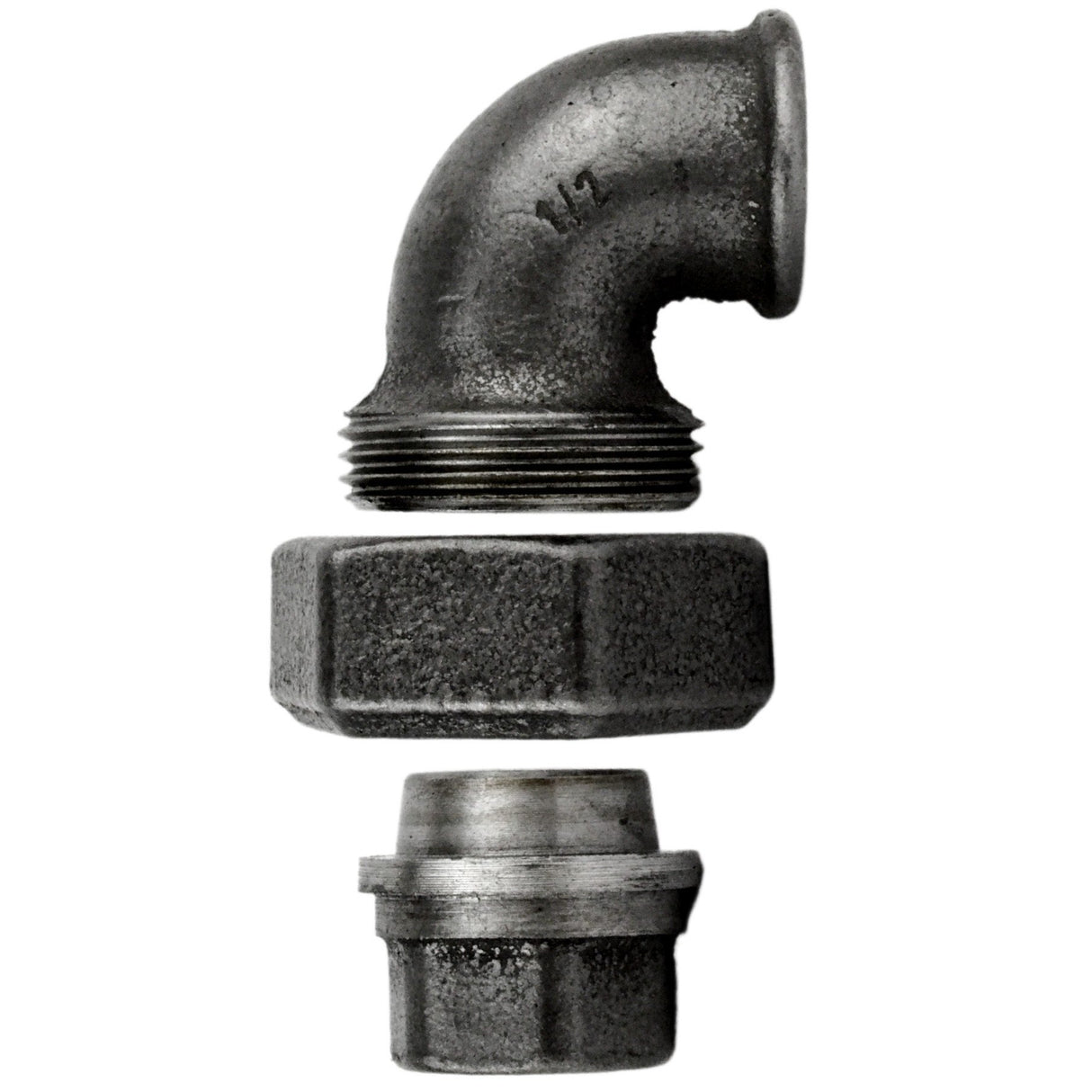 Coude Union F/F fonte noire