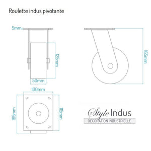roulette industrielle pour palette ou meuble