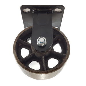 Roulette industrielle noire métal pour meuble 
