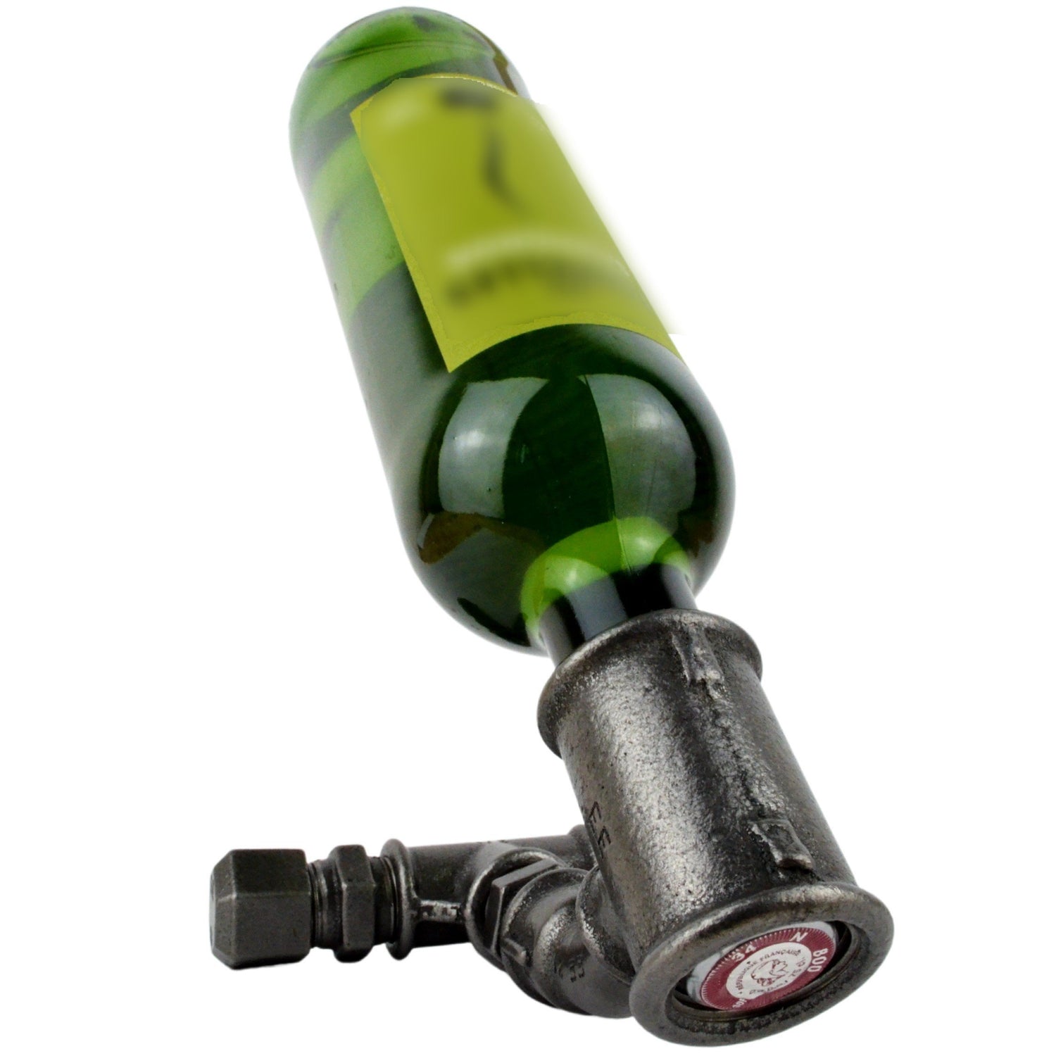 porte bouteille de vin style industriel en fonte