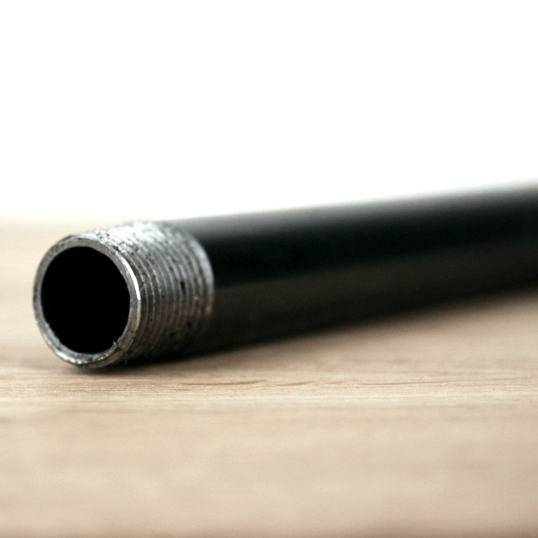 tube acier noir sur-mesure fileté 12x17mm 12/17mm 3/8'' pouce