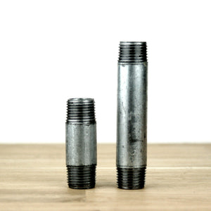 tube acier galvanisé fileté 15x21mm 15/21mm 1/2'' pouce